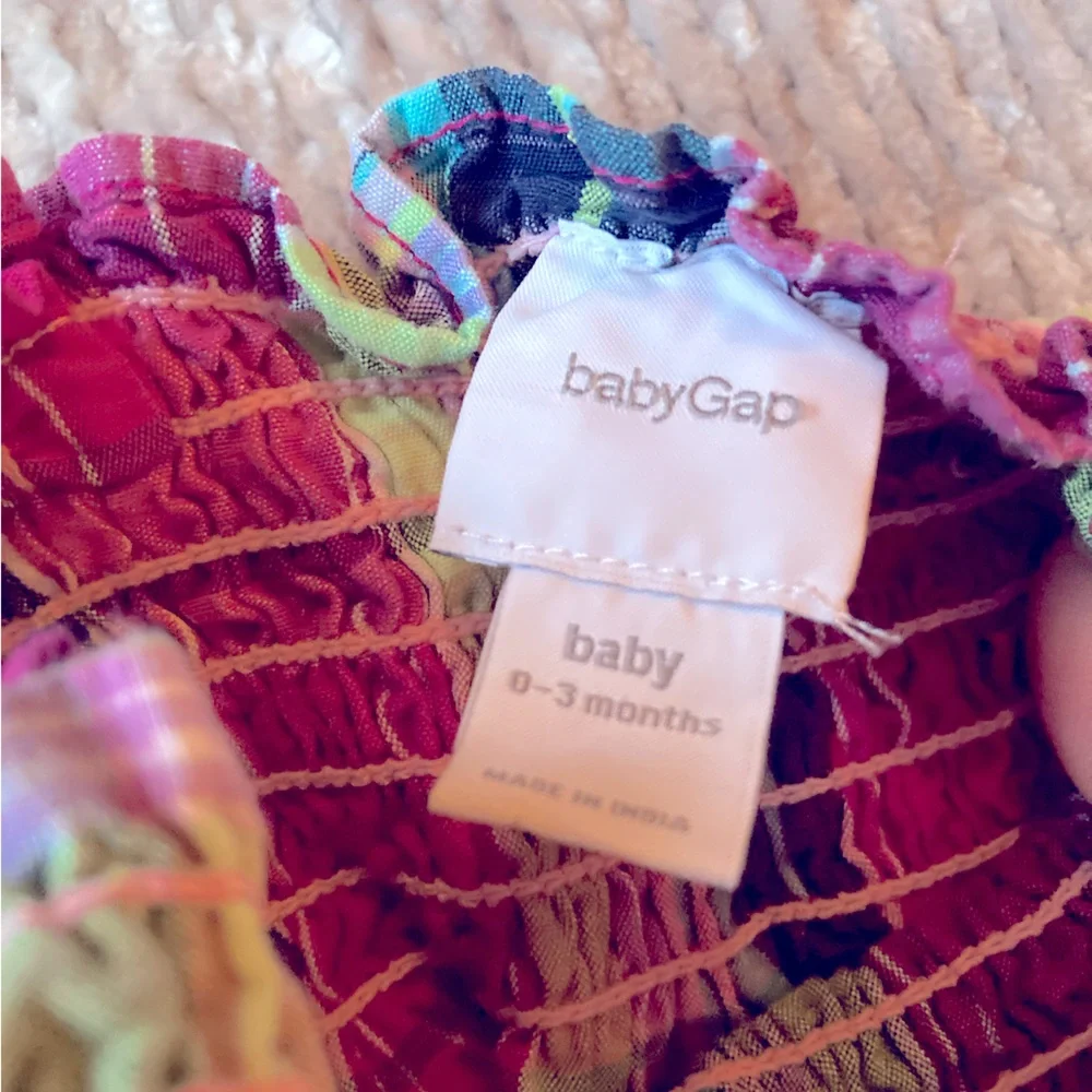 GAP Baby‎ Madras Plaid Smocked Sundress 0-3 Months